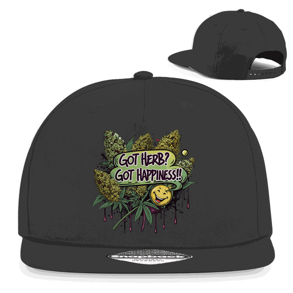 Snapback Rapper Cap - Got Herb? Got Happiness! | Division420®
