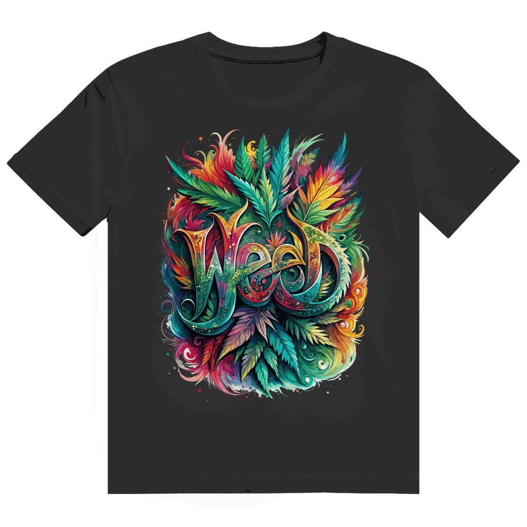 Division420 Heavy Cotton T-Shirt mit Weed Art Print und komfortablem Tubular Fit aus nachhaltiger Baumwolle