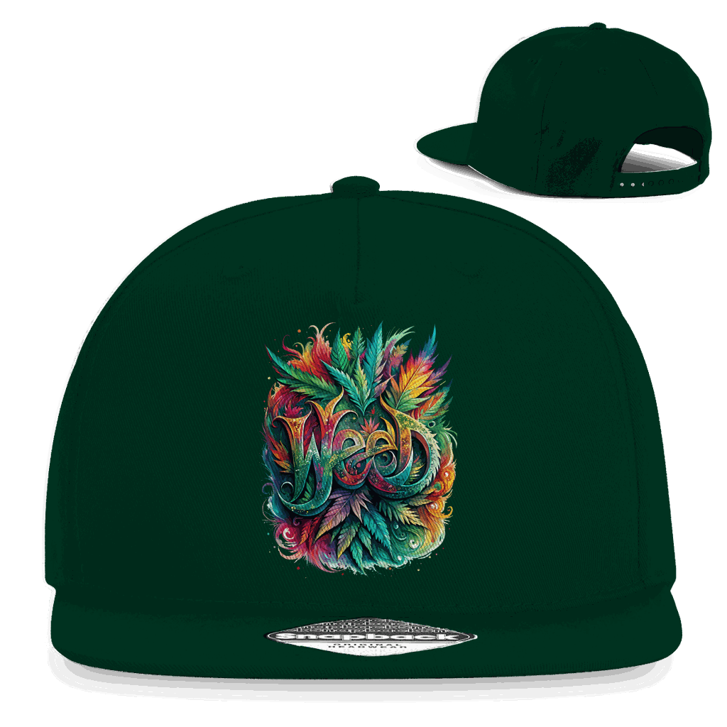 Snapback Rapper Cap - Weed Art Print | Division420®