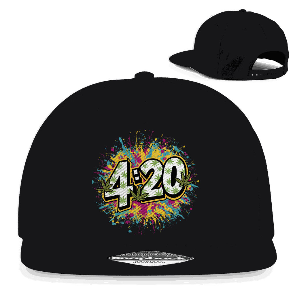 Division420 Snapback Cap 420 Art Print cotton twill 5-panel flat brim streetwear hat