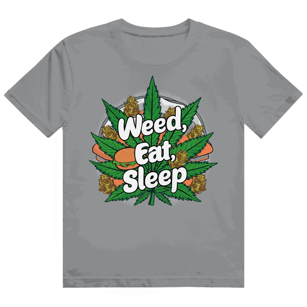 Heavy Cotton T-Shirt - Weed Eat Sleep | Division420®