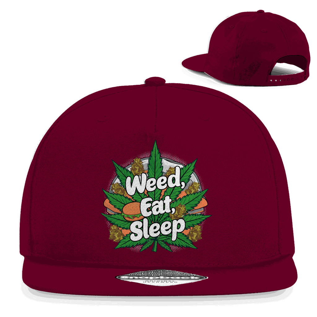 Division420 Snapback Cap Weed Eat Sleep urban streetwear cotton twill rapper hat with flat brim and snapback closure