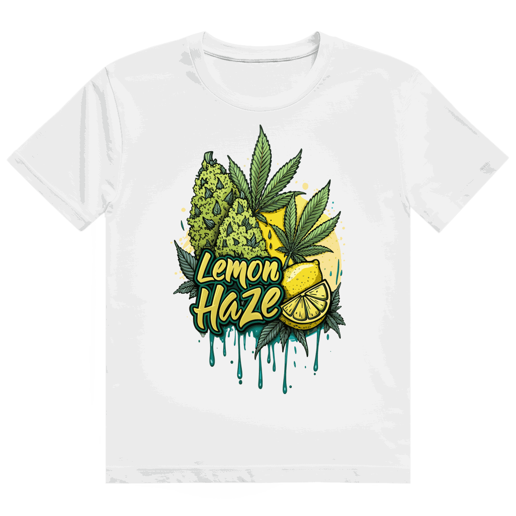 Size chart for Division420 Heavy Cotton T-Shirt Lemon Haze with measurements and fit details