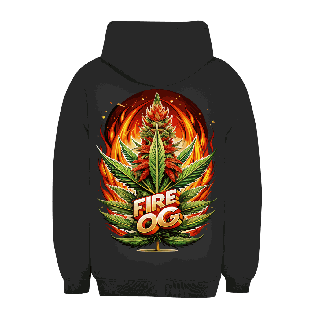 Unisex Oversize Hoodie Fire OG from Division420 with adjustable hood and kangaroo pocket