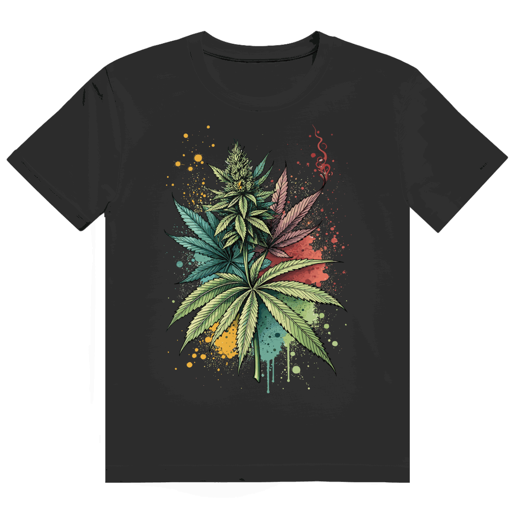 Division420 Heavy Cotton T-Shirt with Strain Art Print in tubular fit and sustainable cotton