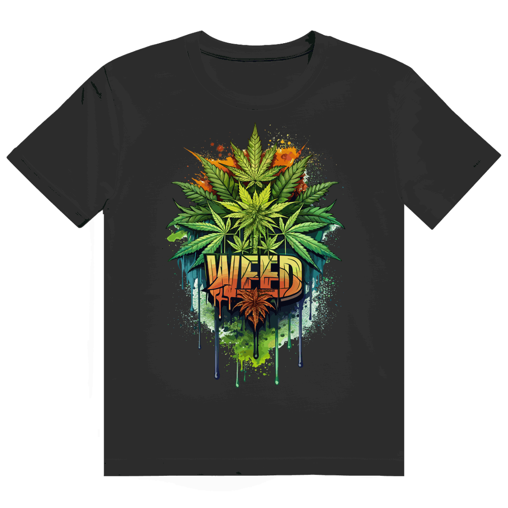 Heavy Cotton T-Shirt - Weed Print Art | Division420®