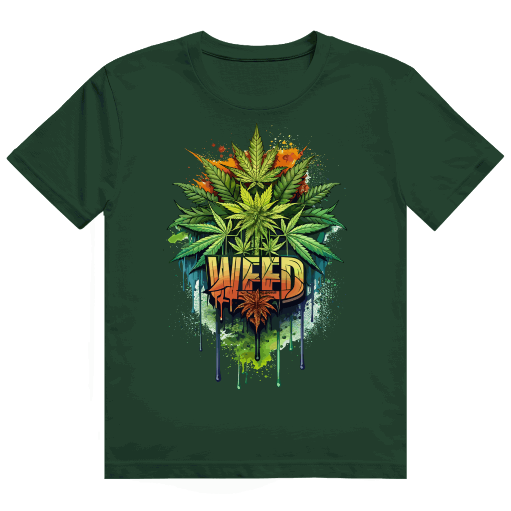 Heavy Cotton T-Shirt - Weed Print Art | Division420®