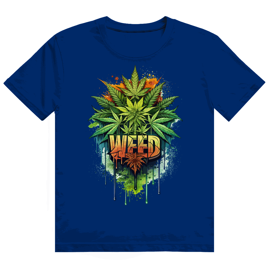 Heavy Cotton T-Shirt - Weed Print Art | Division420®