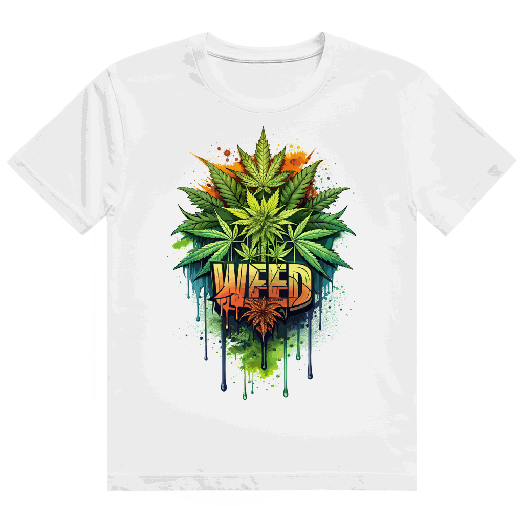 Heavy Cotton T-Shirt - Weed Print Art | Division420®