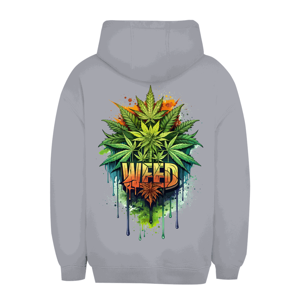 Division420 unisex oversize hoodie with weed print, urban style and comfortable fit