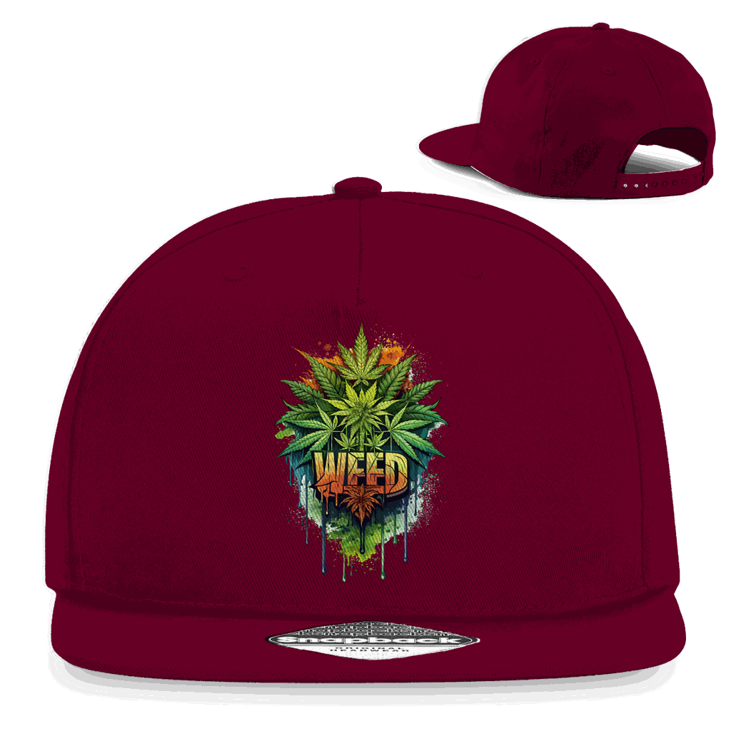 Snapback Rapper Cap - Weed Print Art | Division420®