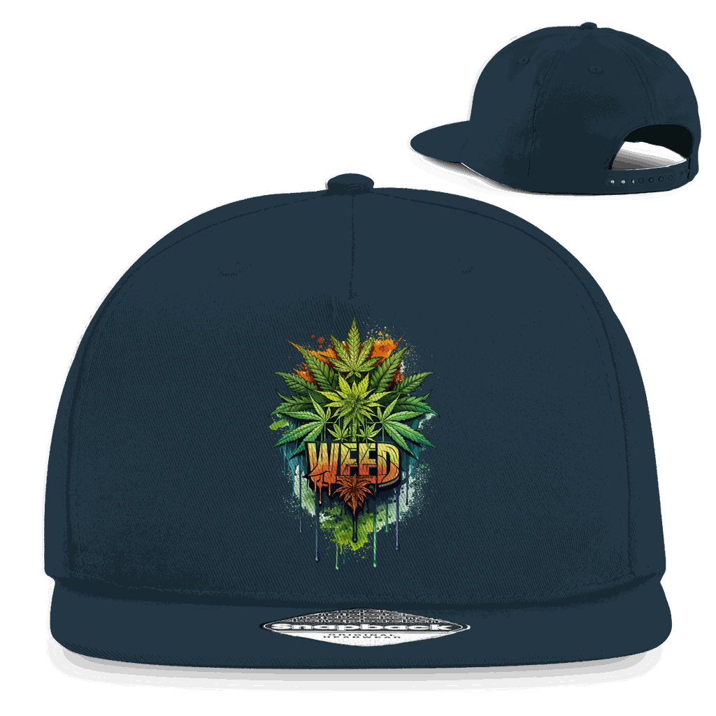 Snapback Rapper Cap - Weed Print Art | Division420®