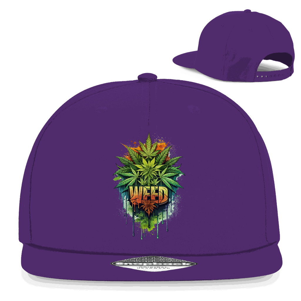 Snapback Rapper Cap - Weed Print Art | Division420®