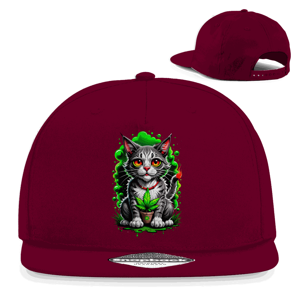 Snapback Rapper Cap - Weed Cat | Division420®