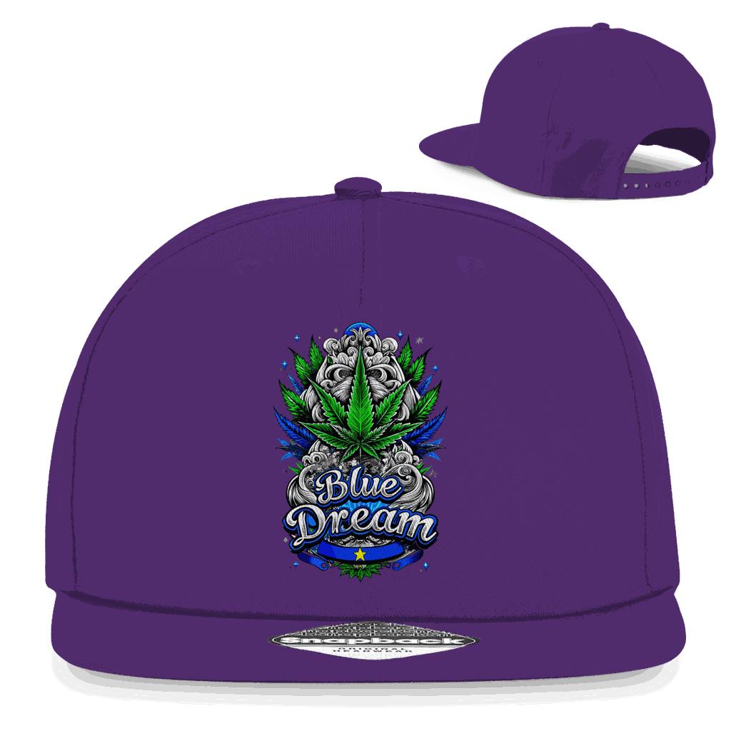 Blue Dream Snapback Cap by Division420 with 5-panel design and flat brim