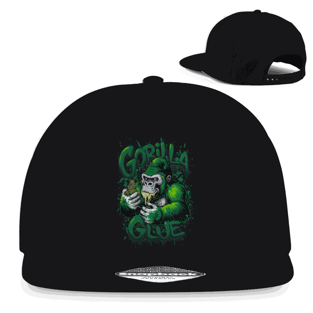 Division420 Snapback Cap Gorilla Glue in Baumwoll-Twill mit flachem Schirm und Retro-Snapbackverschluss