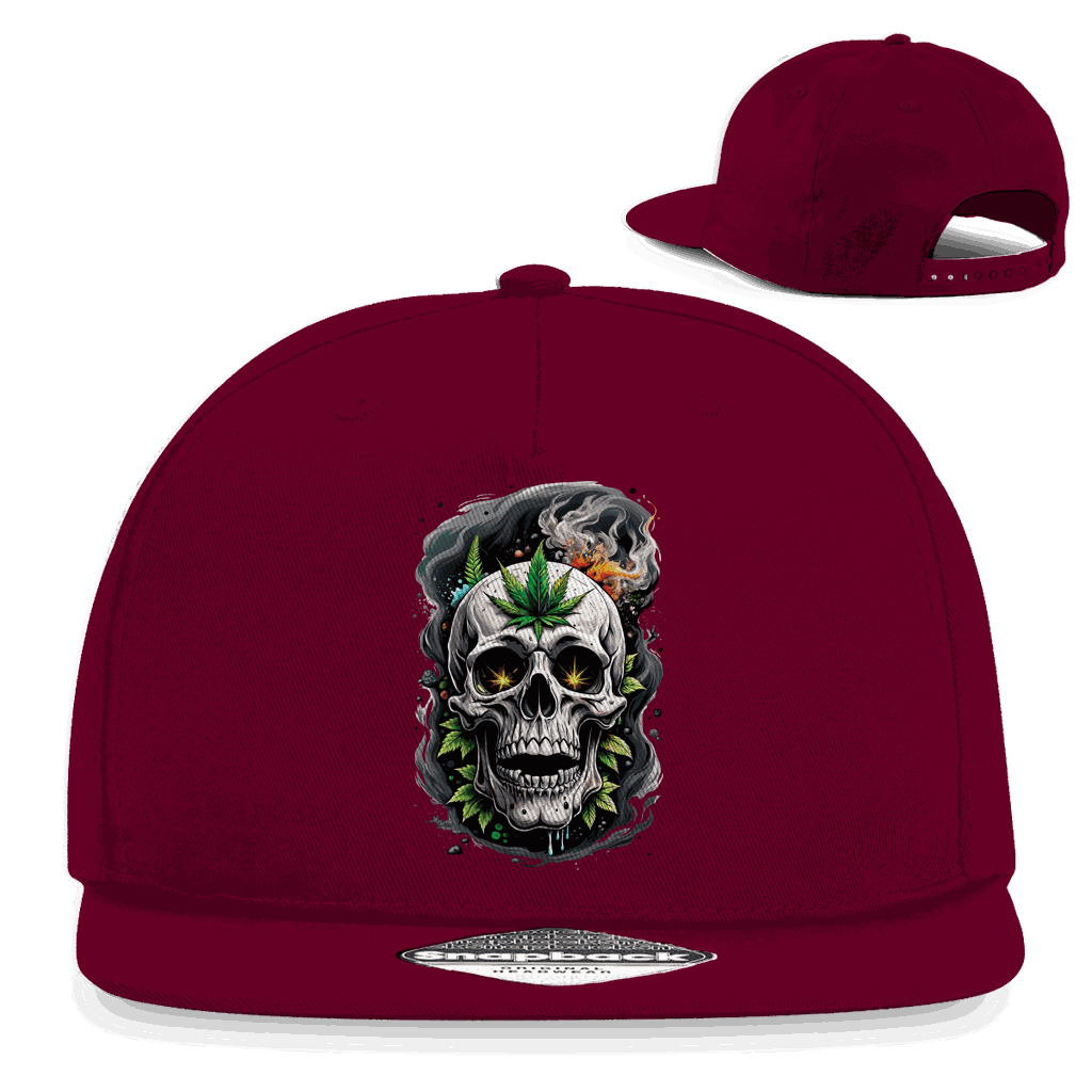 Snapback Cap Division420 mit Totenkopf-Design und flachem Schirm aus Baumwoll-Twill