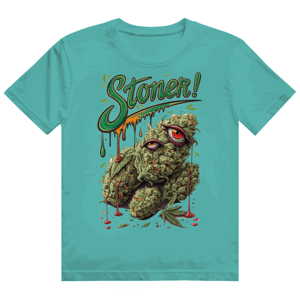 Division420 Heavy Cotton T-Shirt with stoner print art and unisex tubular fit