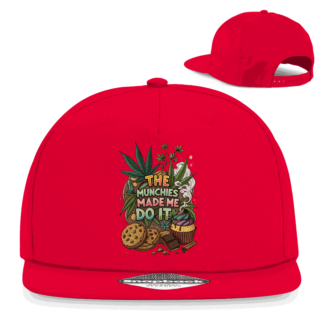 Division420 Snapback Cap The Munchies aus Baumwoll-Twill mit flachem Schirm und Retro-Snapbackverschluss