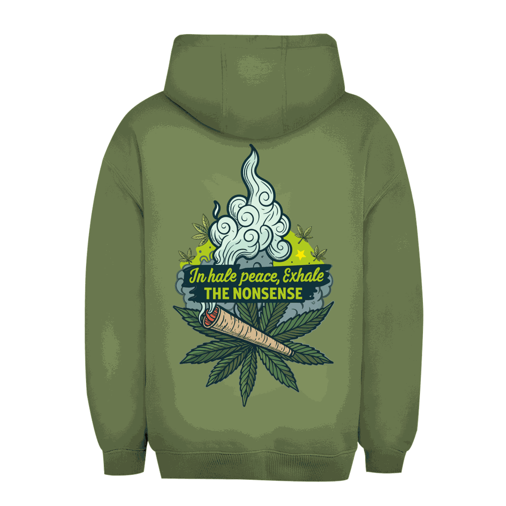 Unisex Oversize Hoodie Inhale von Division420 in urbanem Stil und nachhaltiger Qualität