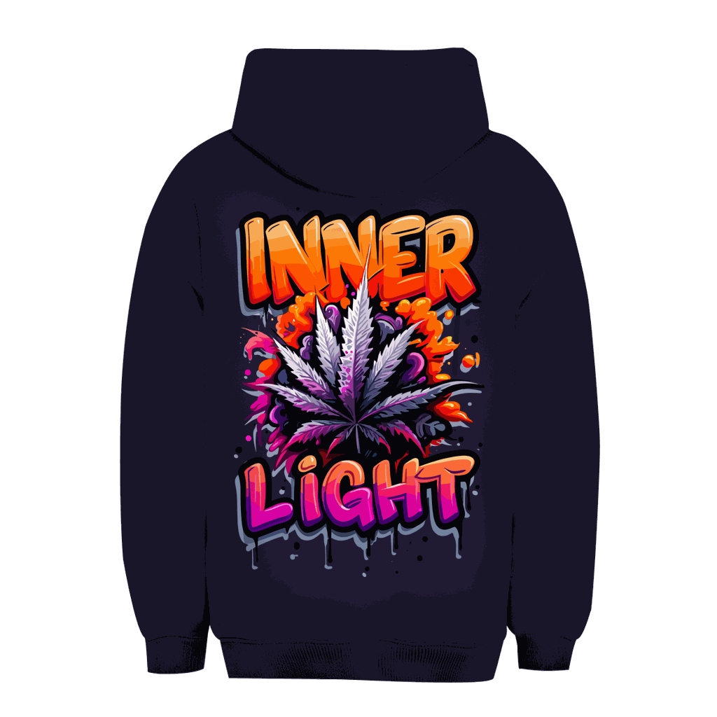 Division420 Unisex Oversize Hoodie Inner Light in Grau mit Kapuze und Kängurutasche