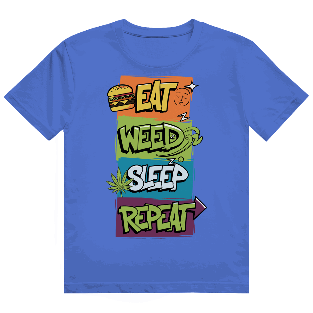 Heavy Cotton T-Shirt - Eat Weed Sleep Repeat | Division420®