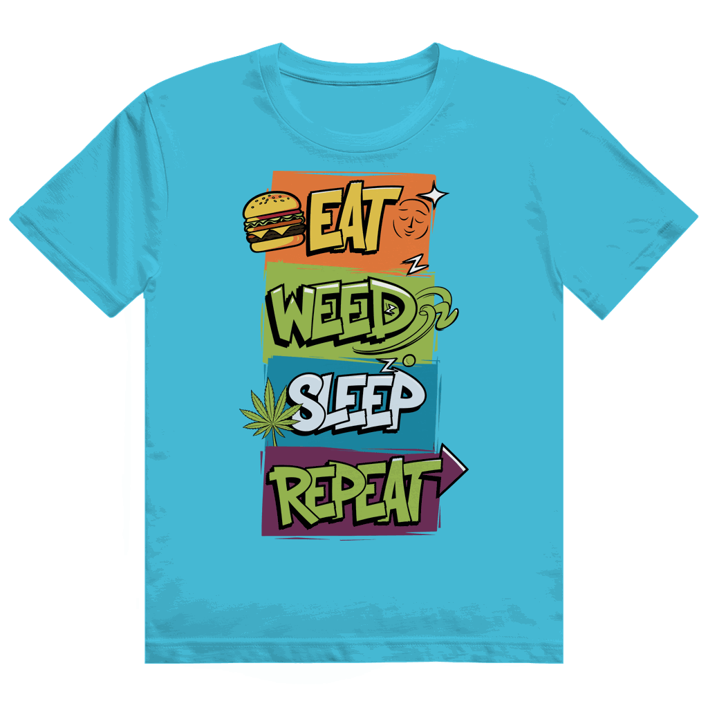 Heavy Cotton T-Shirt - Eat Weed Sleep Repeat | Division420®