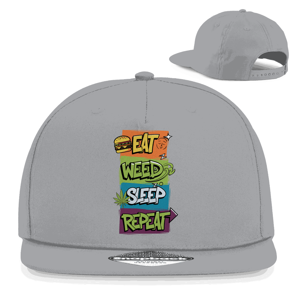 Snapback Rapper Cap - Eat Weed Sleep Repeat | Division420®