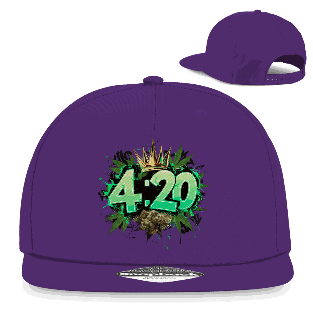Schwarze Snapback Rapper Cap mit flachem Schirm und modernem Design