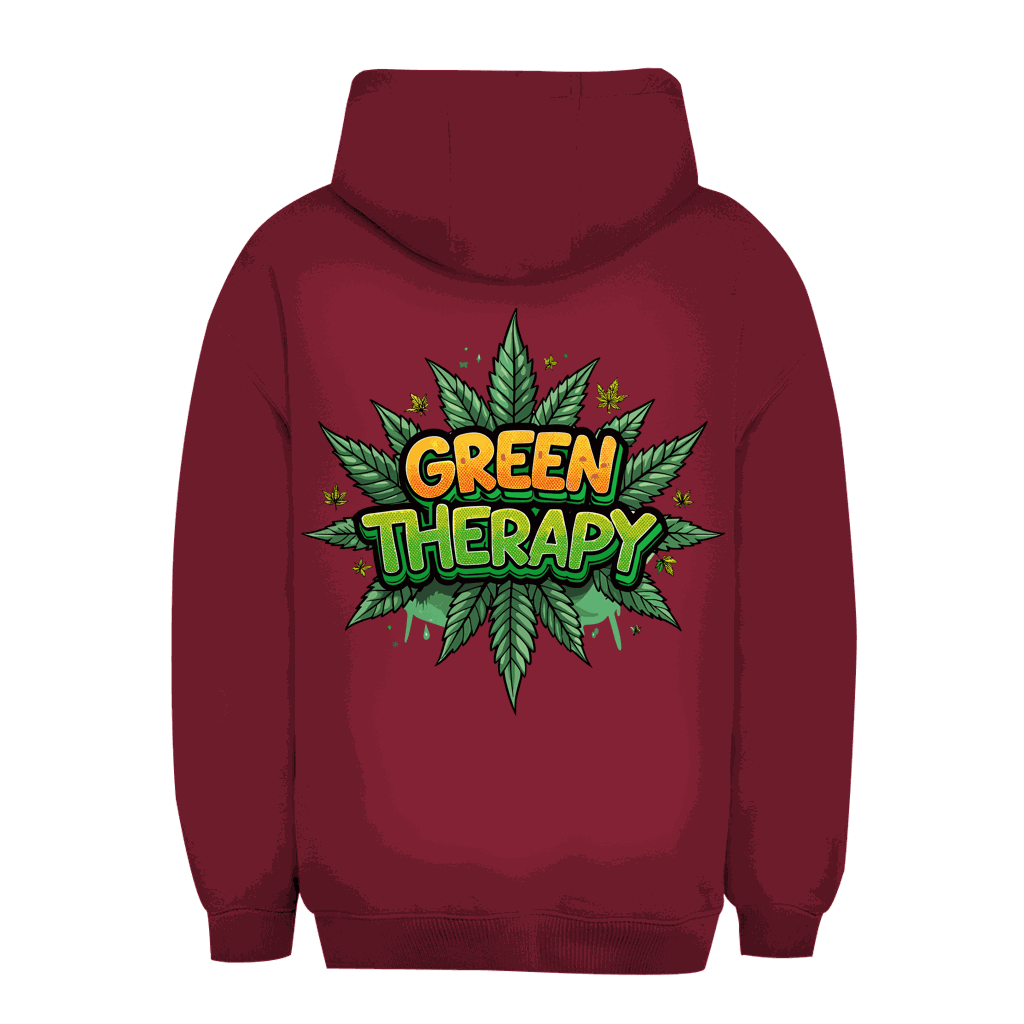 Unisex Oversize Hoodie in Grün mit Kängurutasche und verstellbarer Kapuze von Division420