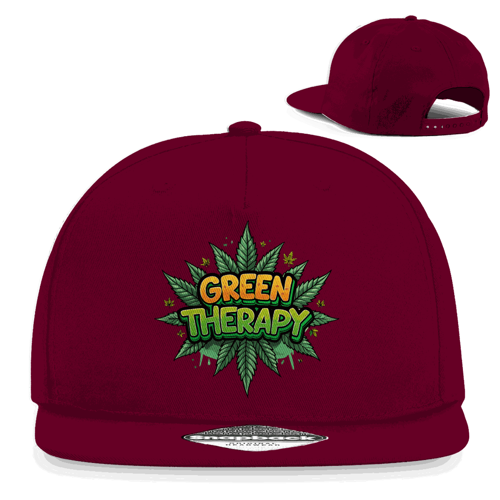 Grüne Snapback Rapper Cap von Division420 mit flachem Schirm und Retro-Snapbackverschluss