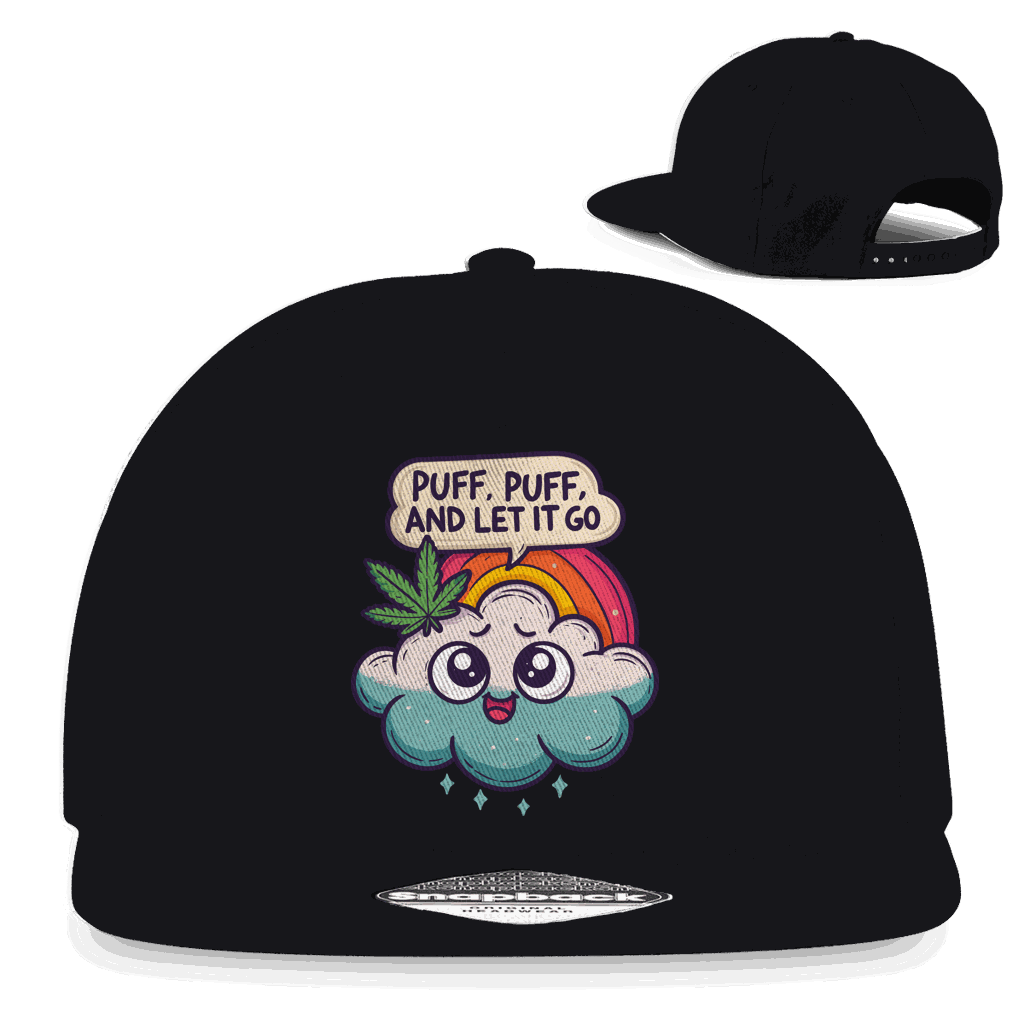 Division420 Snapback Rapper Cap mit flachem Schirm und klassischem 5-Panel Design aus Baumwoll-Twill