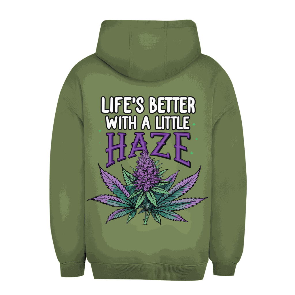 Unisex Oversize Hoodie - Life is better with a little Haze | Division420®