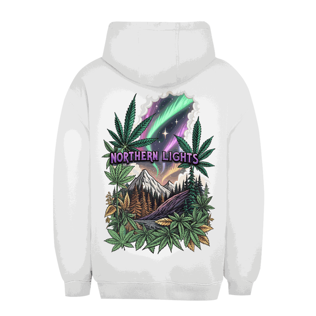 Unisex Oversize Hoodie Northern Lights von Division420 mit bequemem Schnitt und nachhaltigem Material
