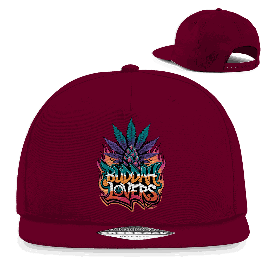 Division420 Snapback Cap Buddah Lovers mit flachem Schirm und Baumwoll-Twill, urbaner Streetwear Style