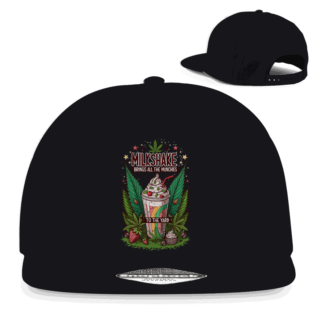 Division420 Snapback Cap Milkshake weißes 5-Panel Baumwoll-Twill Streetwear