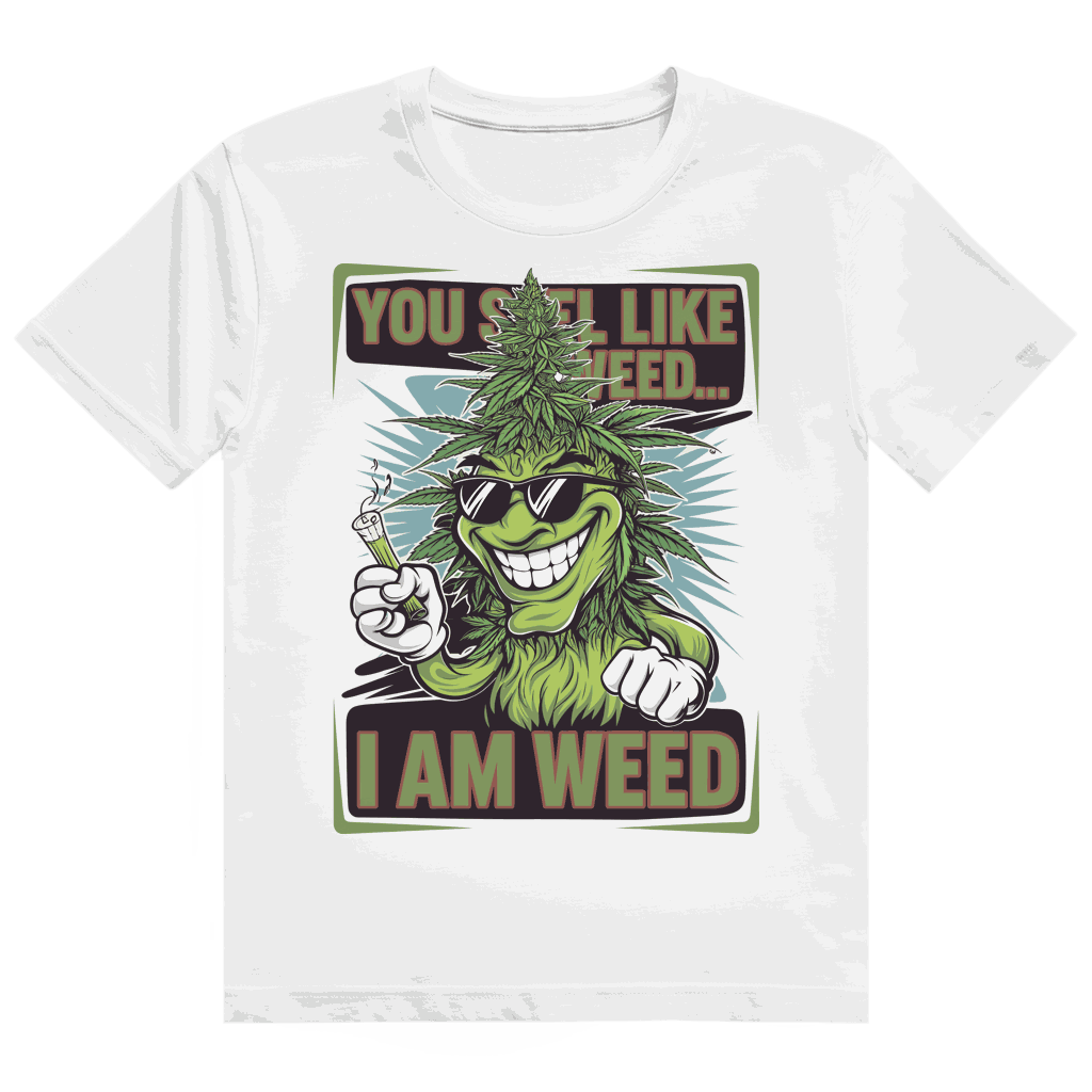 Heavy Cotton T-Shirt You smell Like Weed von Division420 in modernem Streetstyle und nachhaltiger Baumwolle