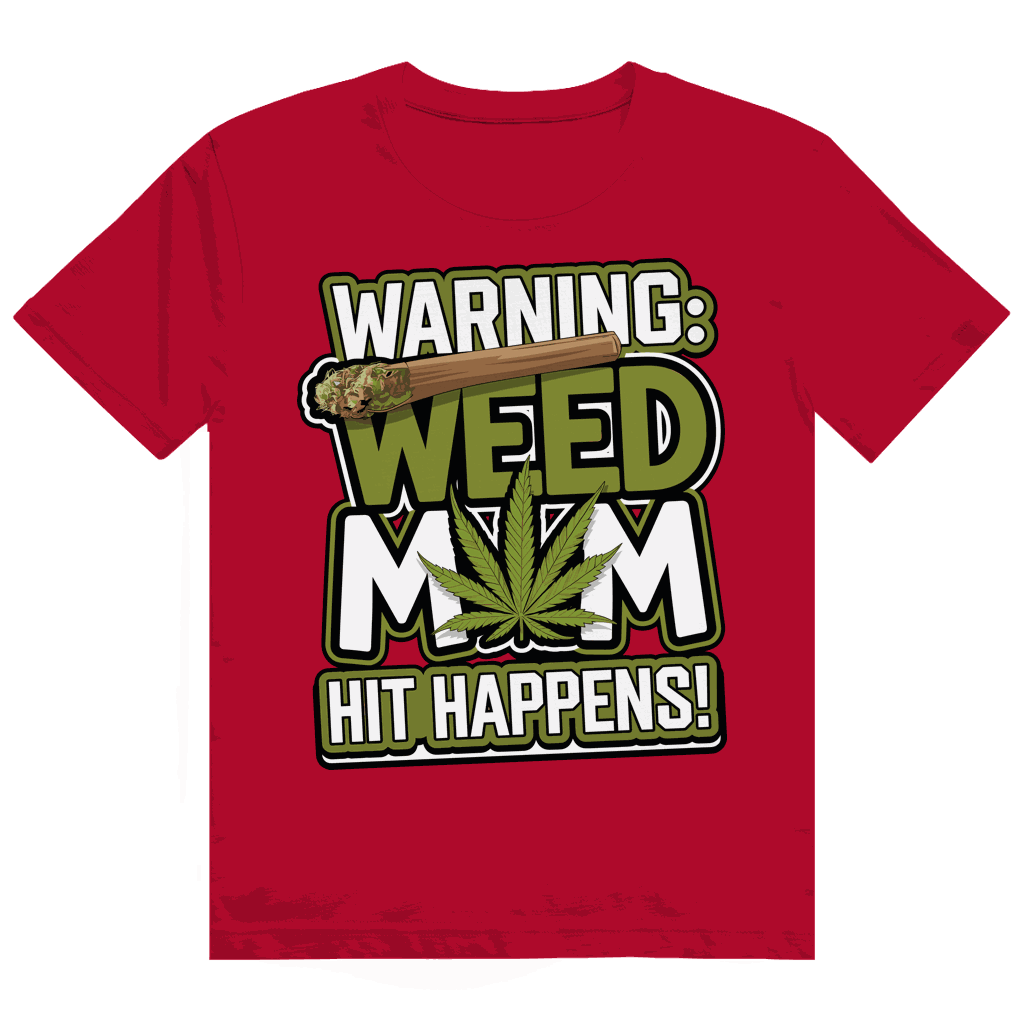 Heavy Cotton T-Shirt - Warning Weed Mom | Division420®