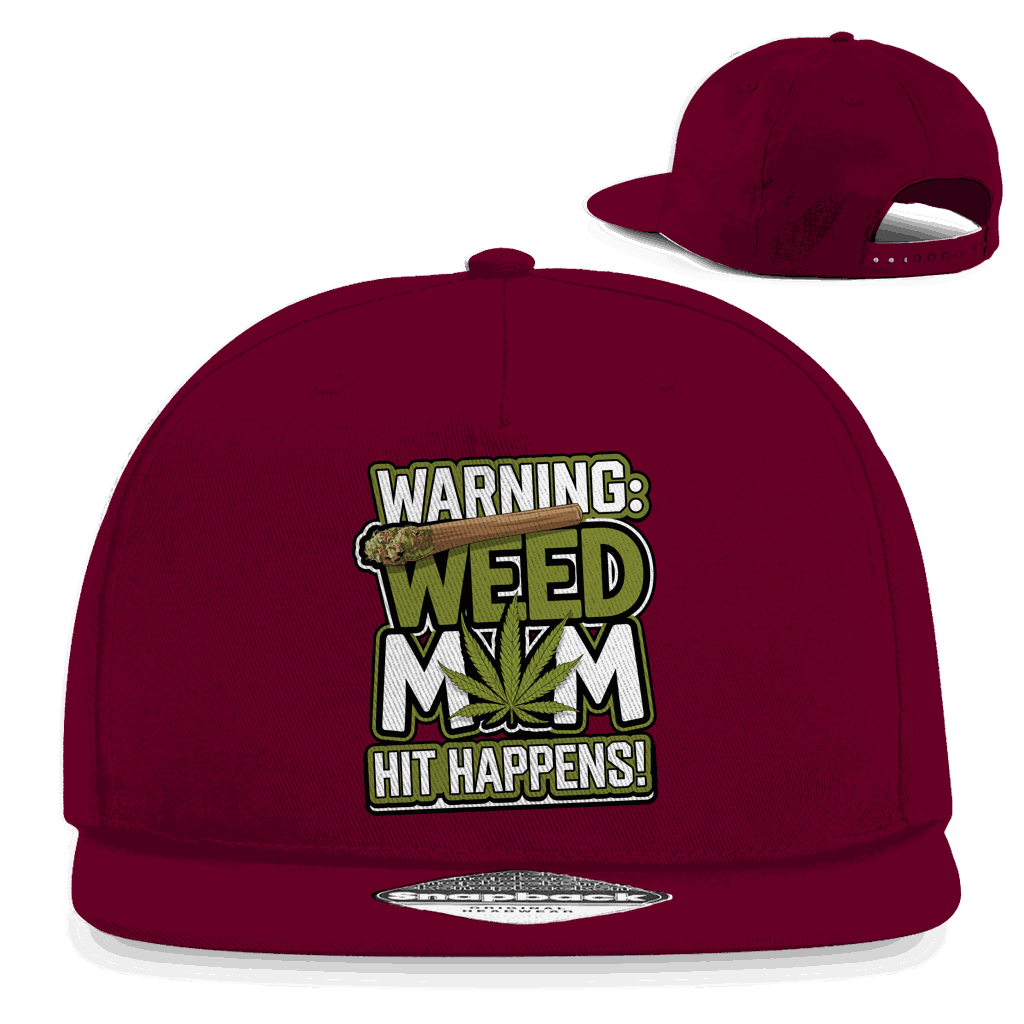 Snapback Rapper Cap - Warning Weed Mom | Division420®