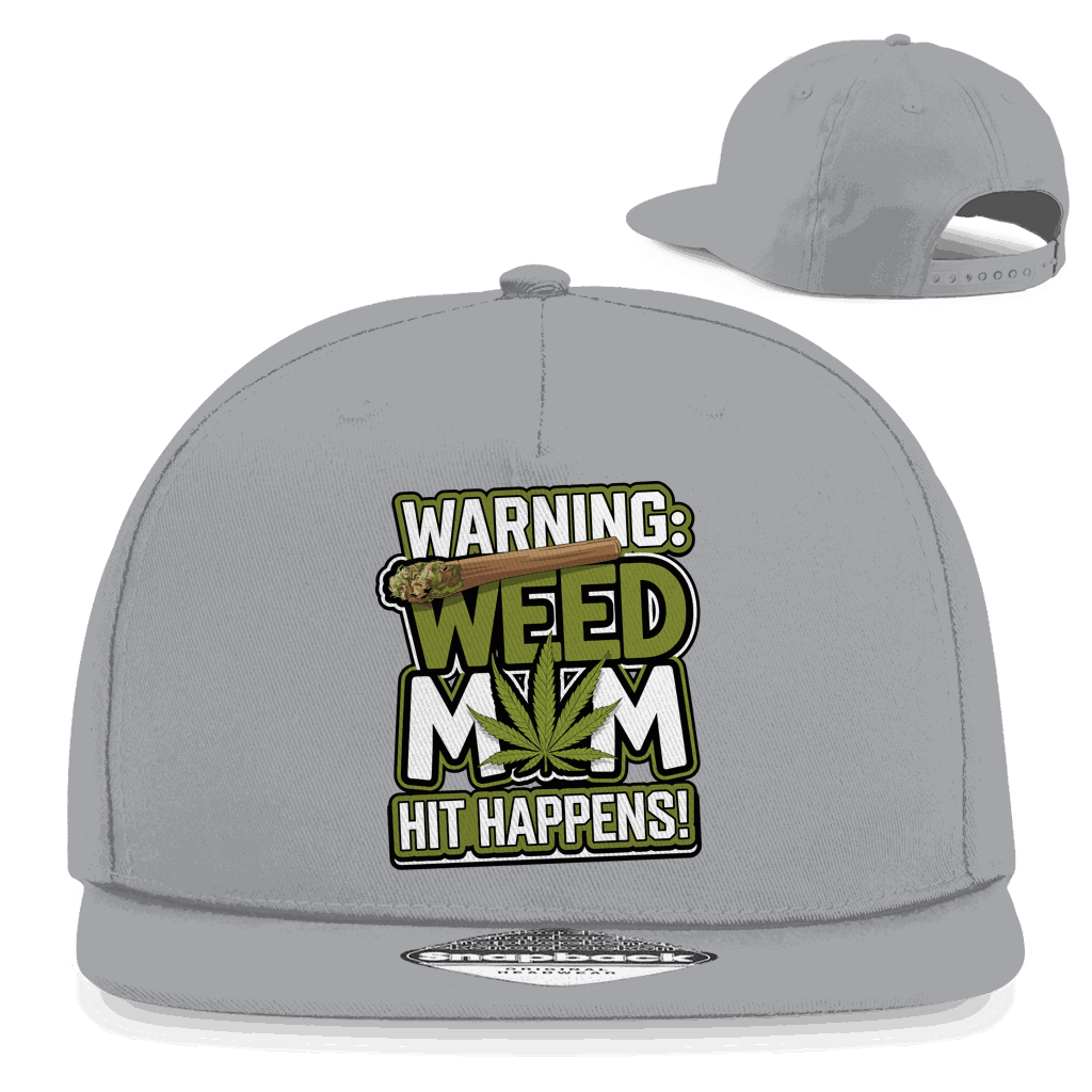 Snapback Rapper Cap - Warning Weed Mom | Division420®