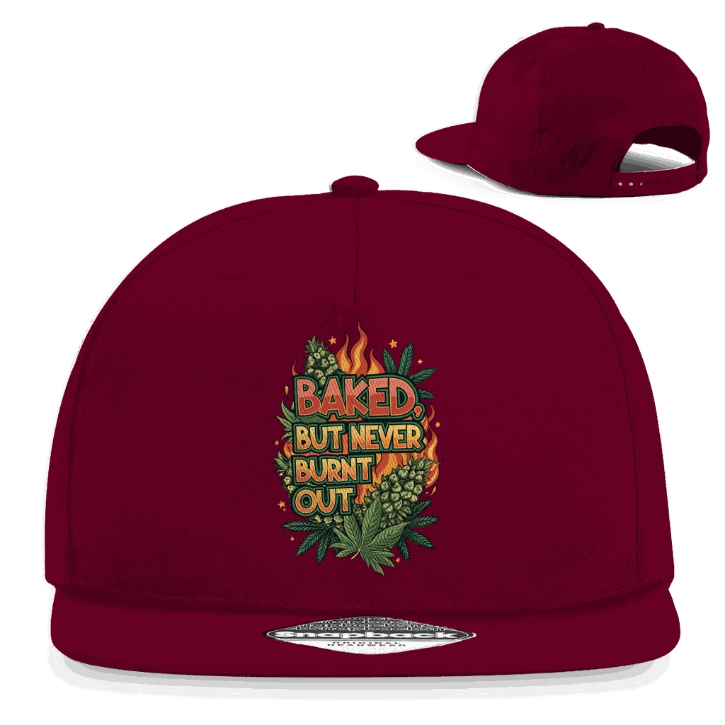 Snapback Rapper Cap - Baked, but never burn out | Division420®