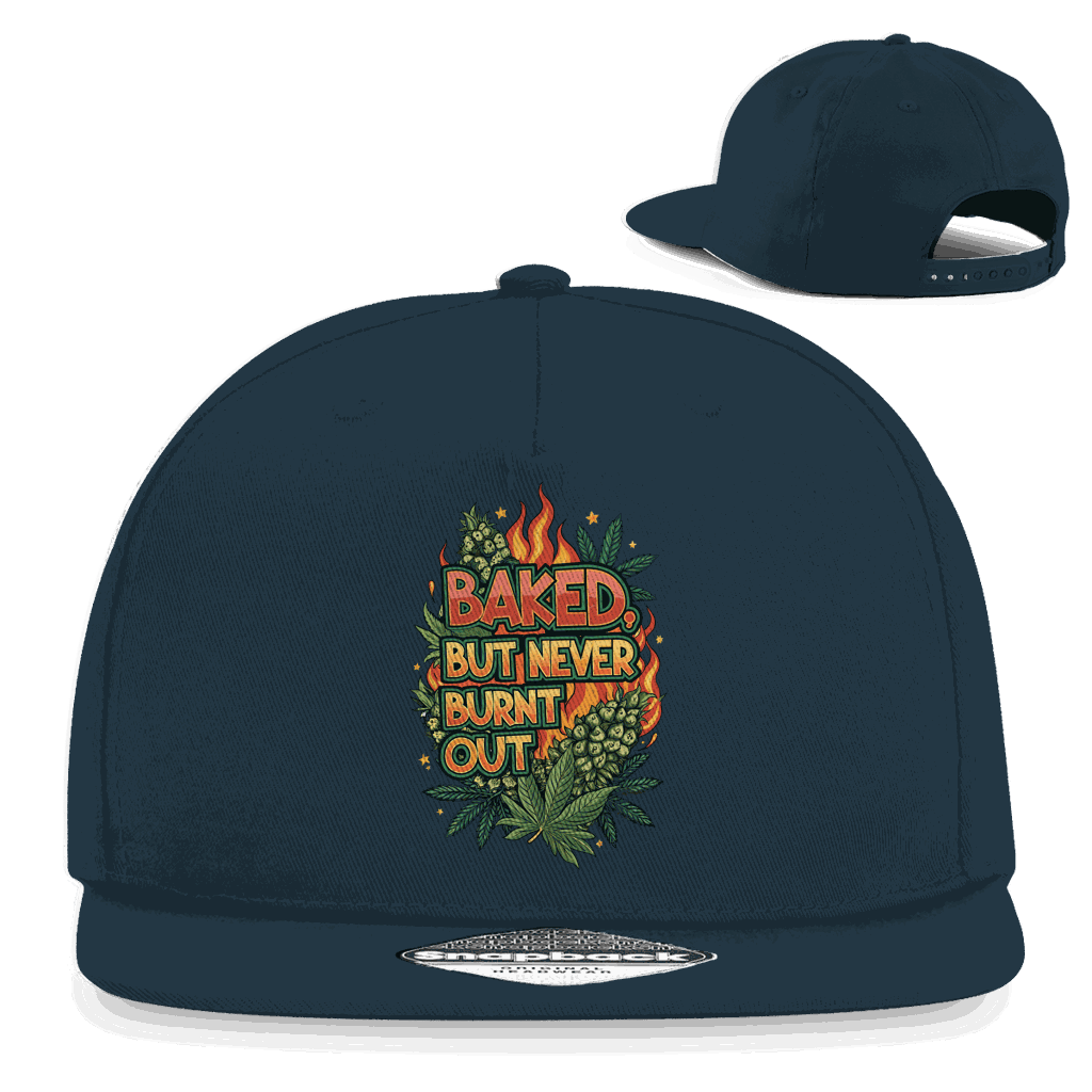 Snapback Rapper Cap - Baked, but never burn out | Division420®
