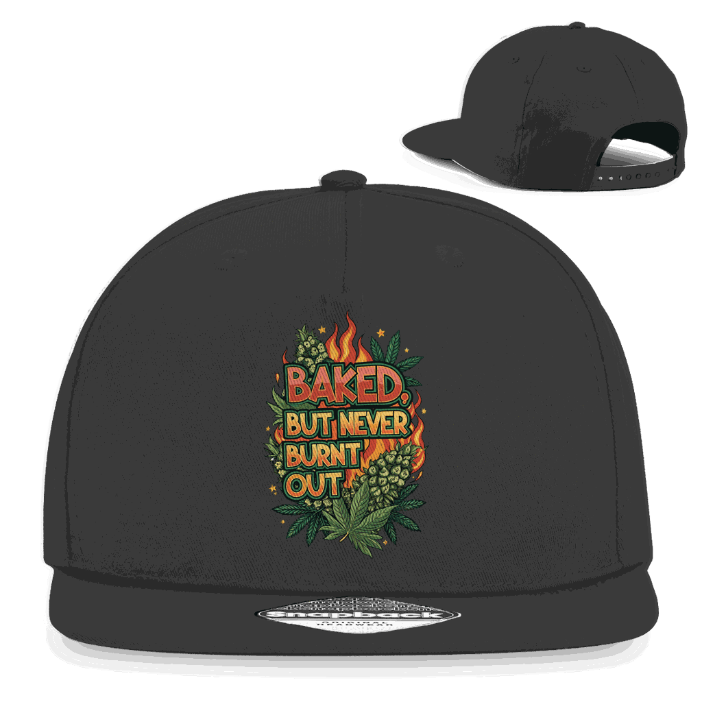 Snapback Rapper Cap - Baked, but never burn out | Division420®