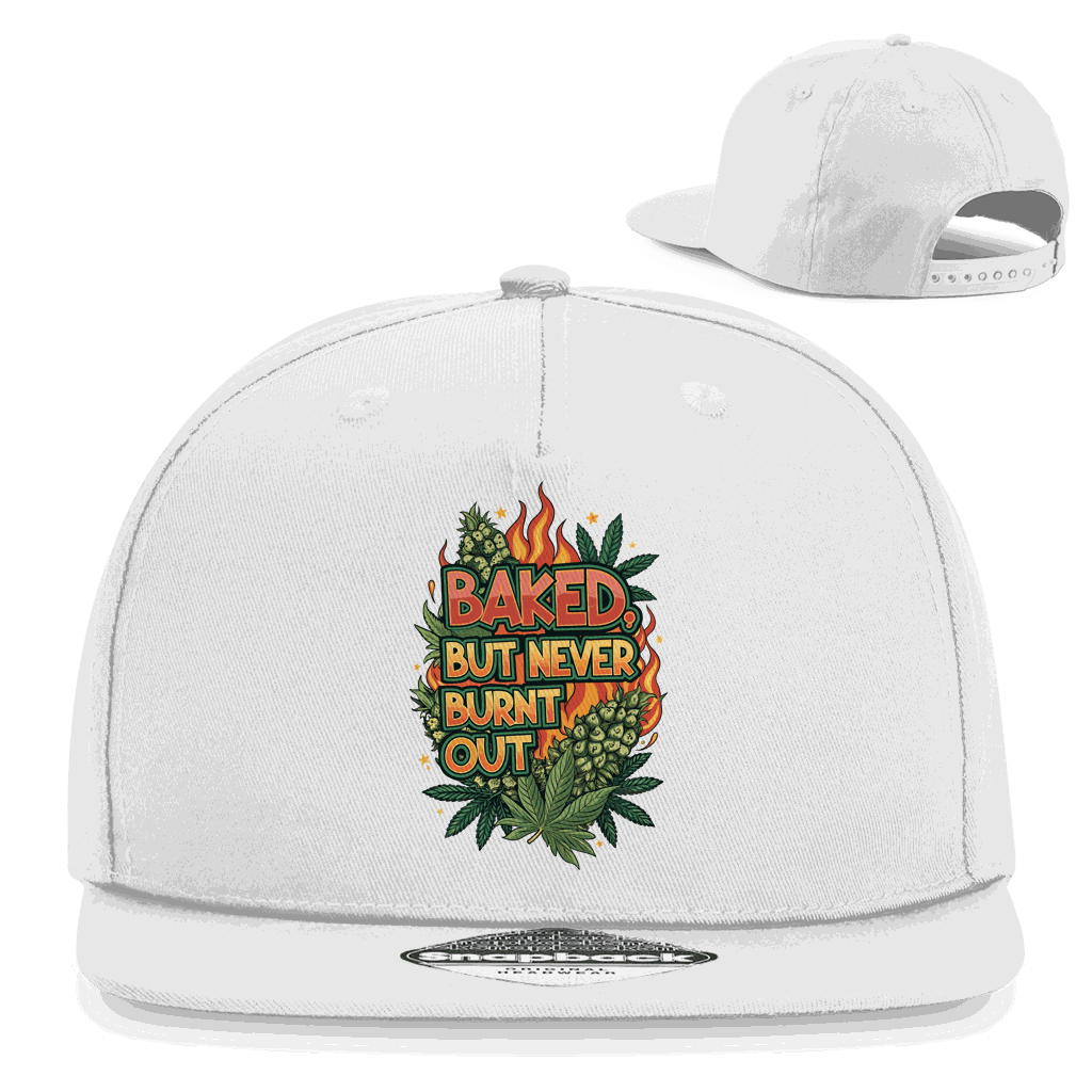 Snapback Rapper Cap - Baked, but never burn out | Division420®