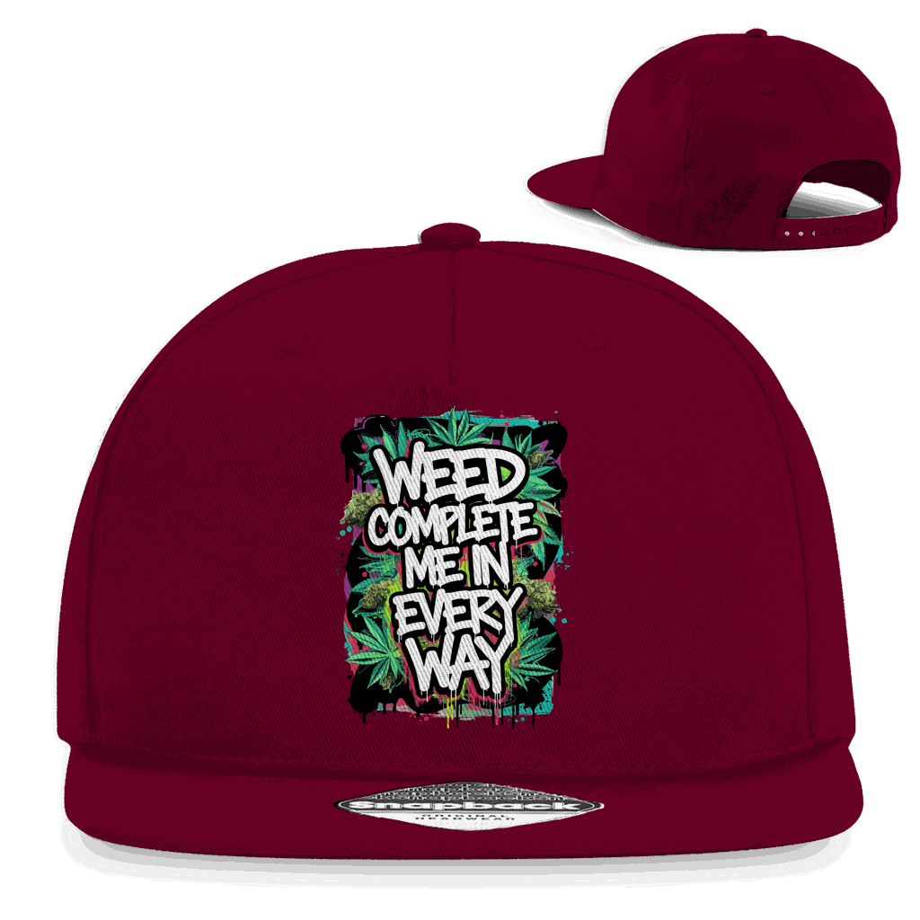 Snapback Rapper Cap - Weed complete me | Division420®