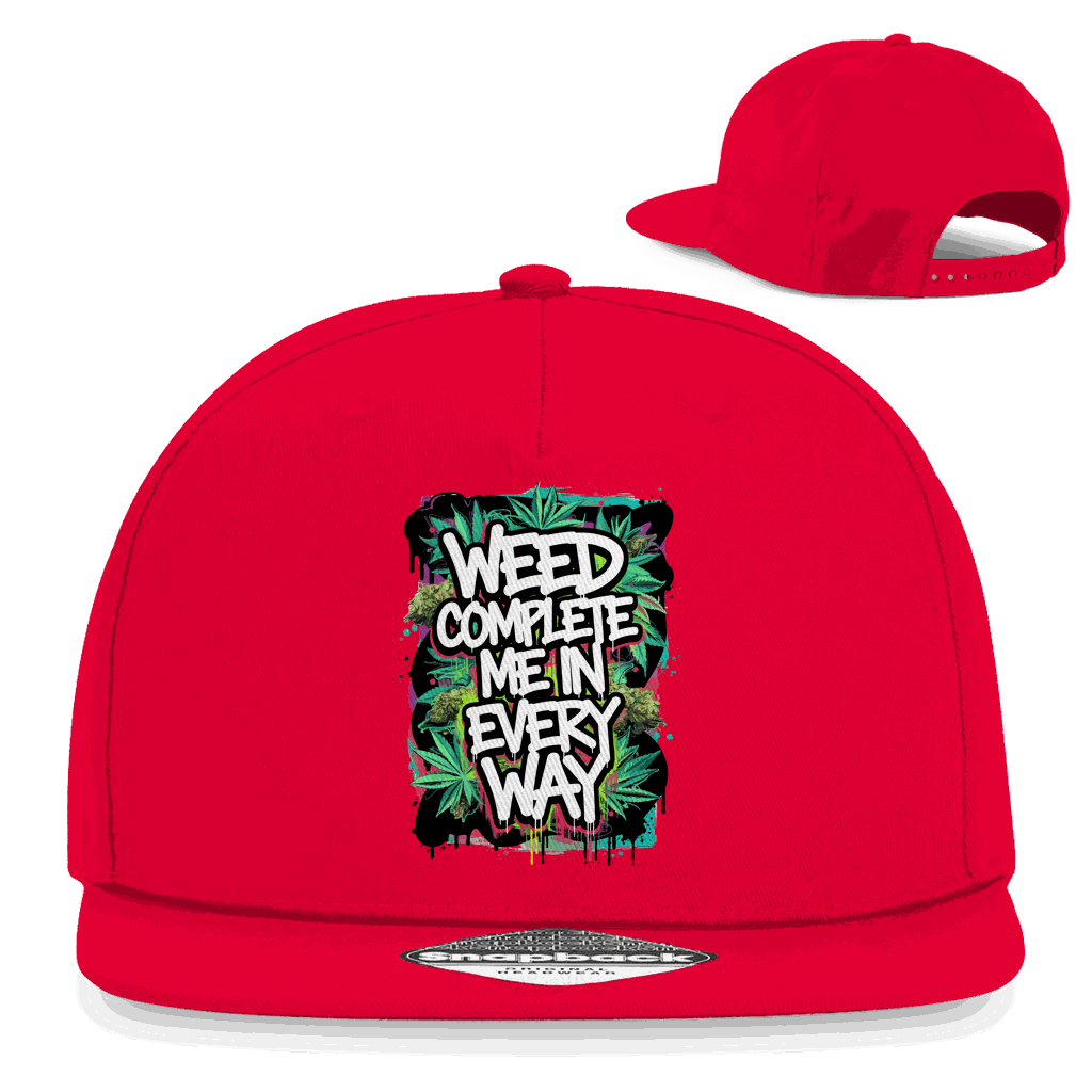 Snapback Rapper Cap - Weed complete me | Division420®
