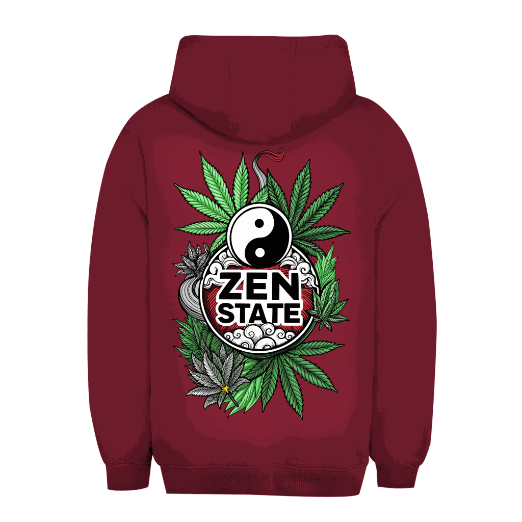 Unisex Oversize Hoodie Zen State von Division420 in urbanem Stil mit Kapuze und Kängurutasche