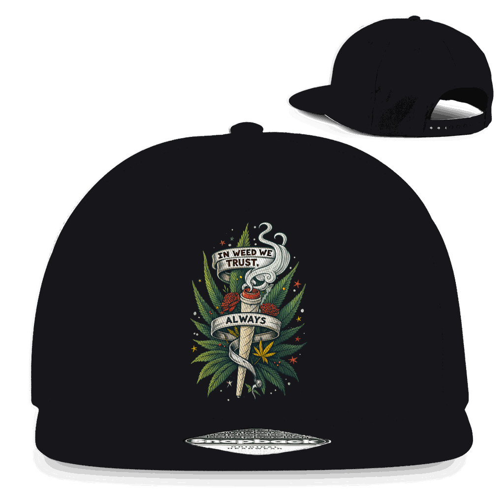Snapback Rapper Cap - In weed we trust, always! | Division420®