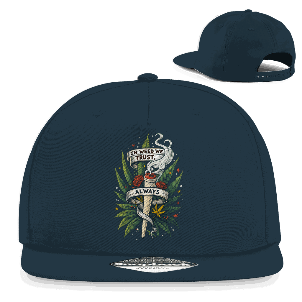 Snapback Rapper Cap - In weed we trust, always! | Division420®