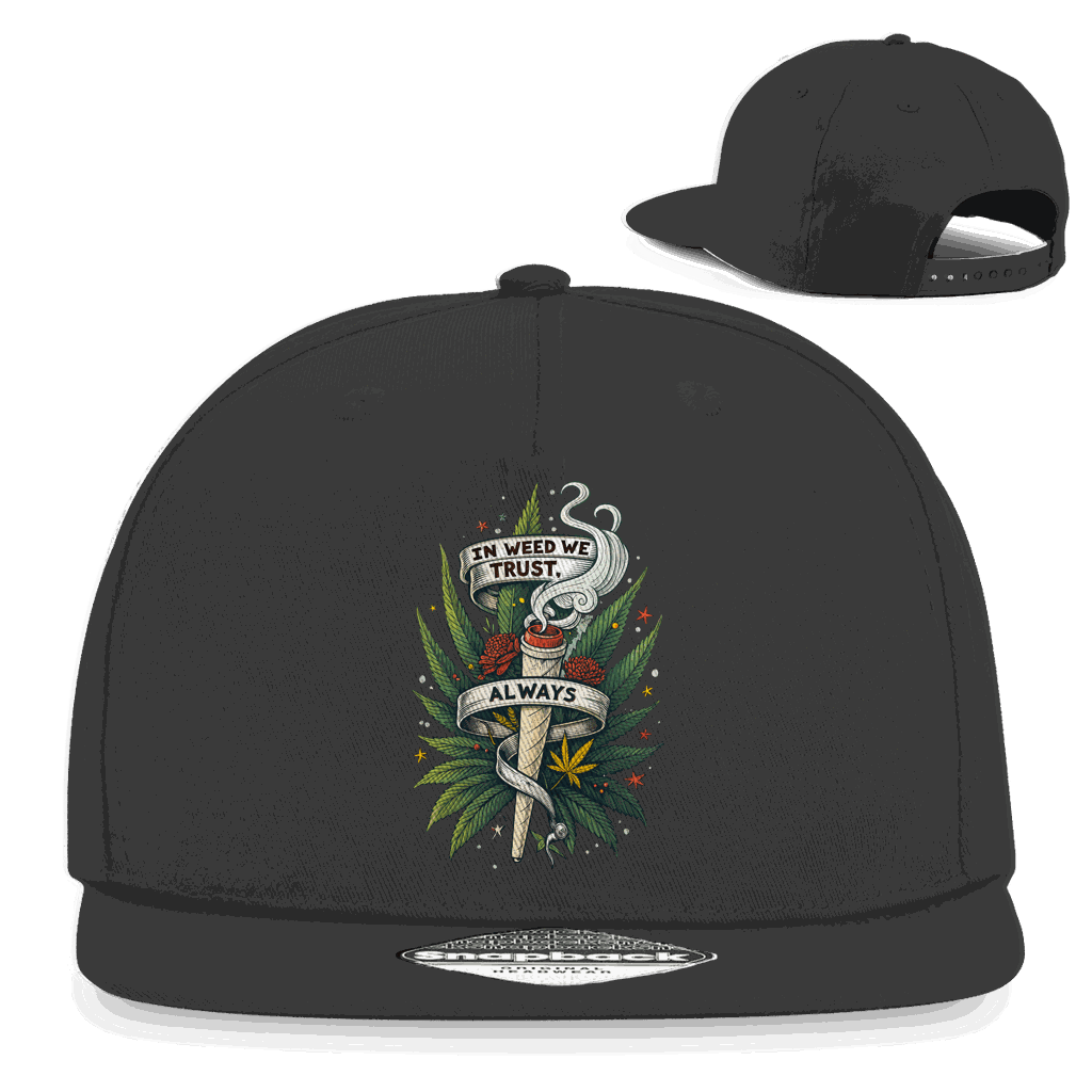 Snapback Rapper Cap - In weed we trust, always! | Division420®